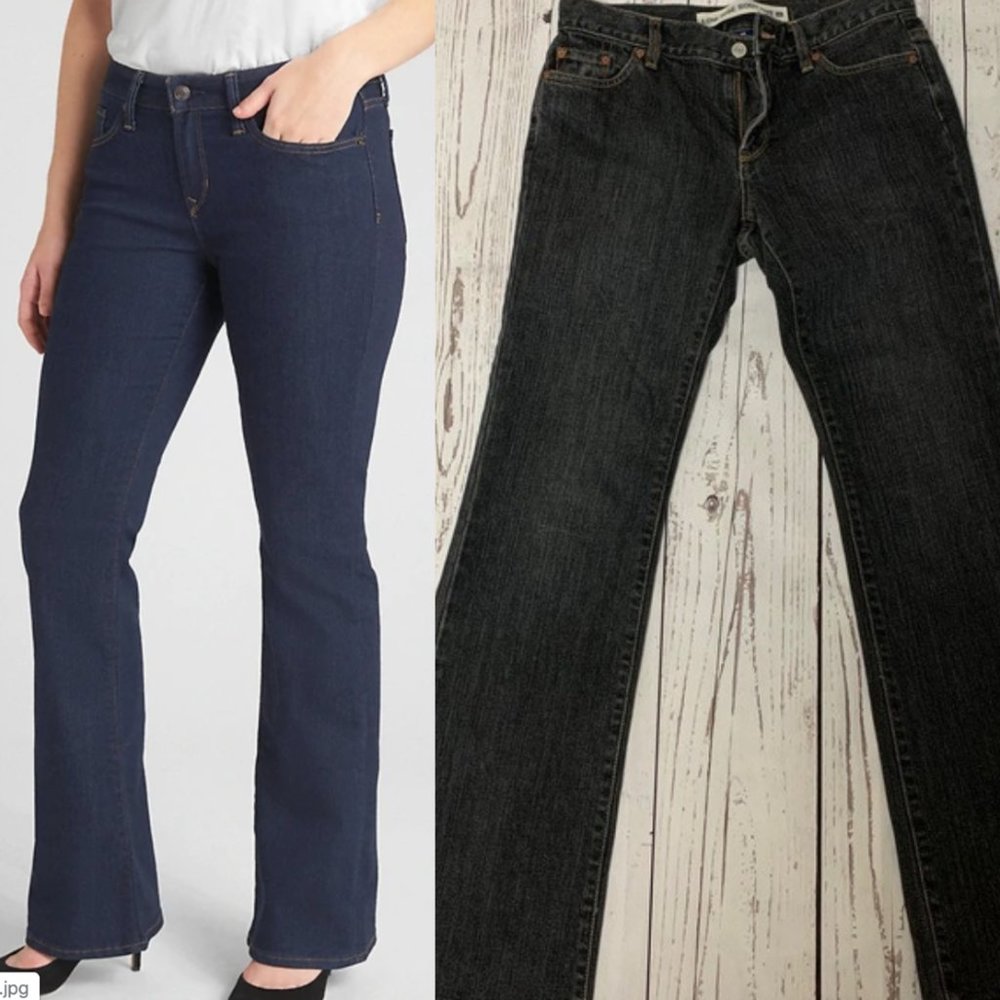 Gap Low Rise Boot Cut Jeans Dark Wash